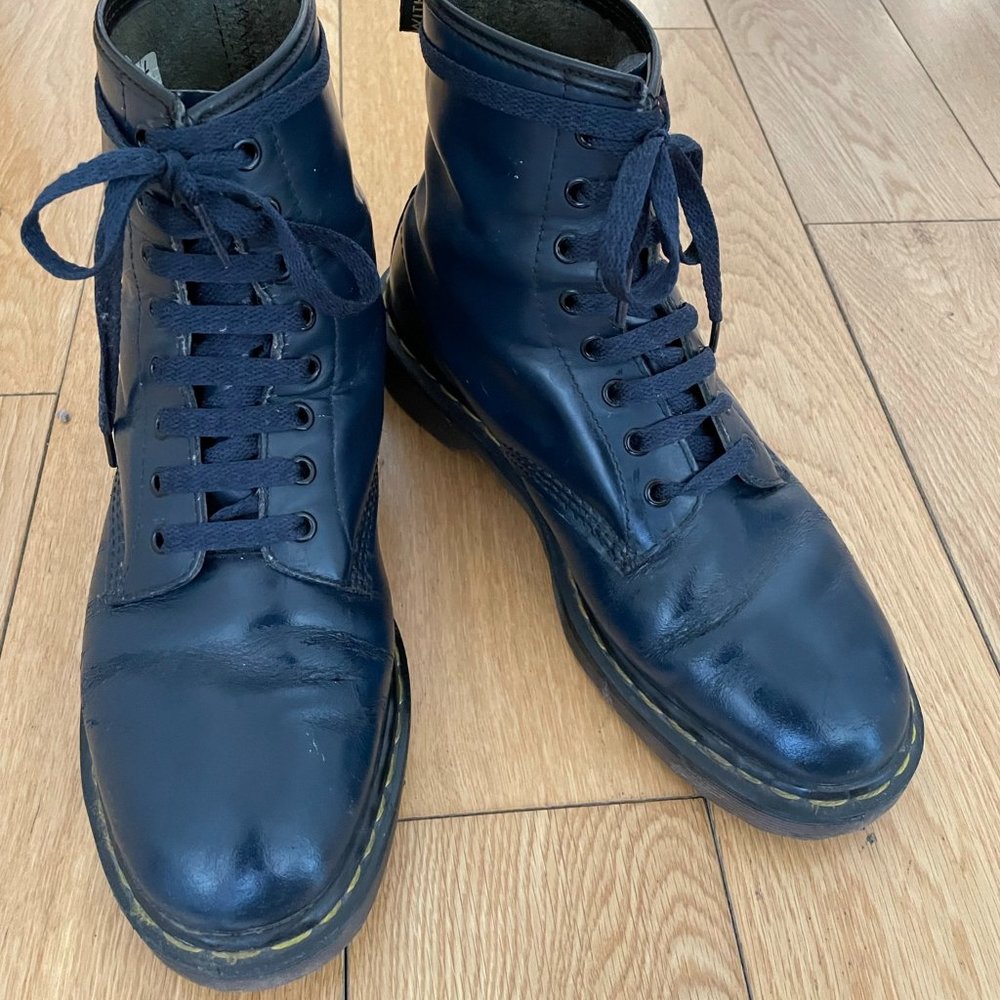 Rare Navy Blue leather Doc Martens